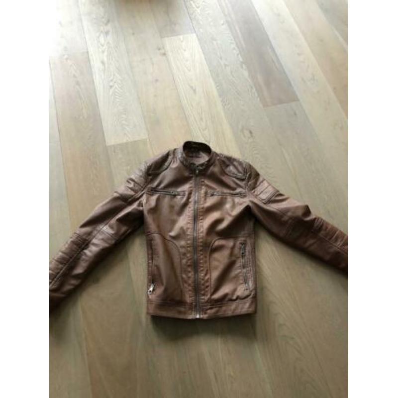Te koop leren herenjas Angelo litricio