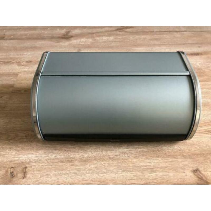 Brabantia broodtrommel met schuifdeksel metallic mint zgan