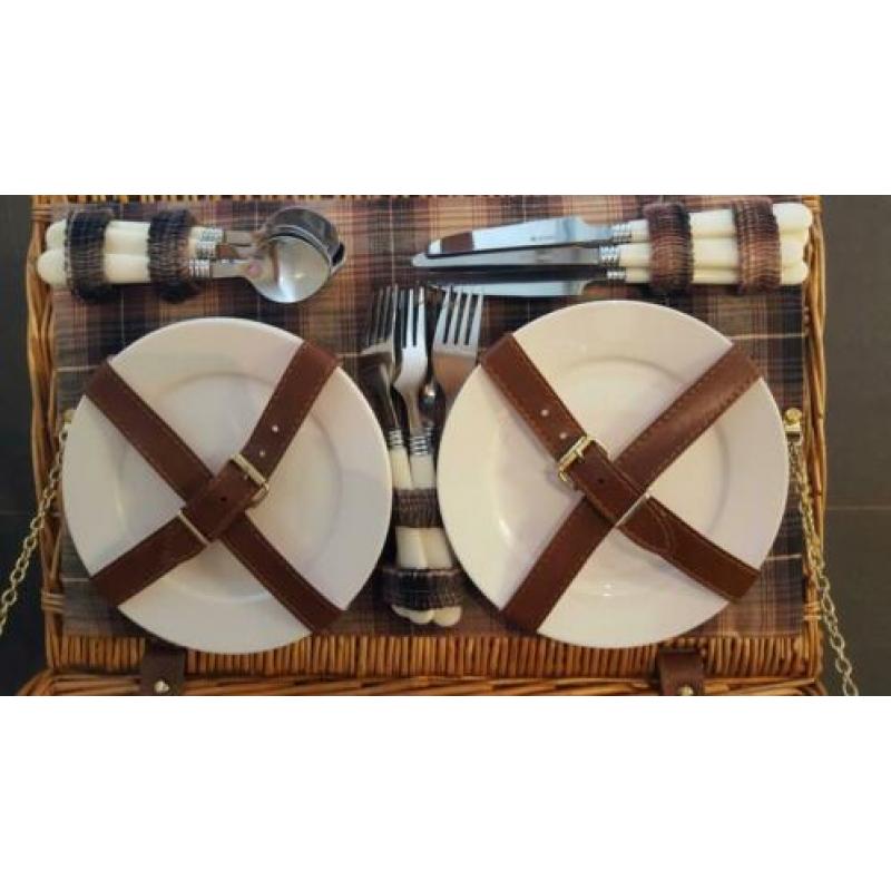 Rieten picknick mand nieuw
