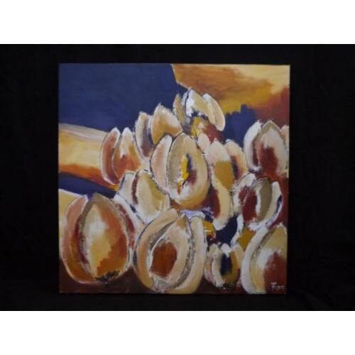 schilderij, tulpen, Fiore