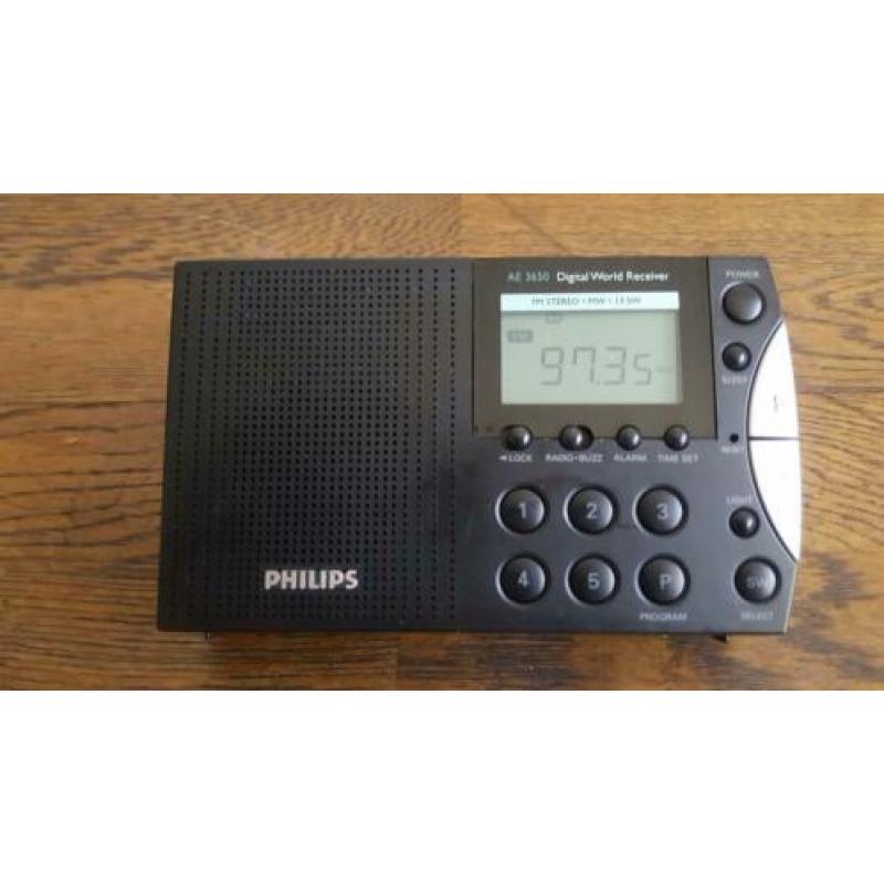 Philips AE 3650 Digitale wereldontvanger fm radio wekker