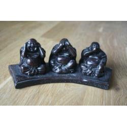 2 kleine boeddhabeeldjes 5 cm hoog