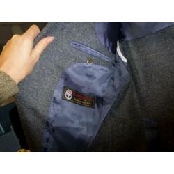 Suit supply blauw grijs gemêleerd wollig colbert S 46 29688