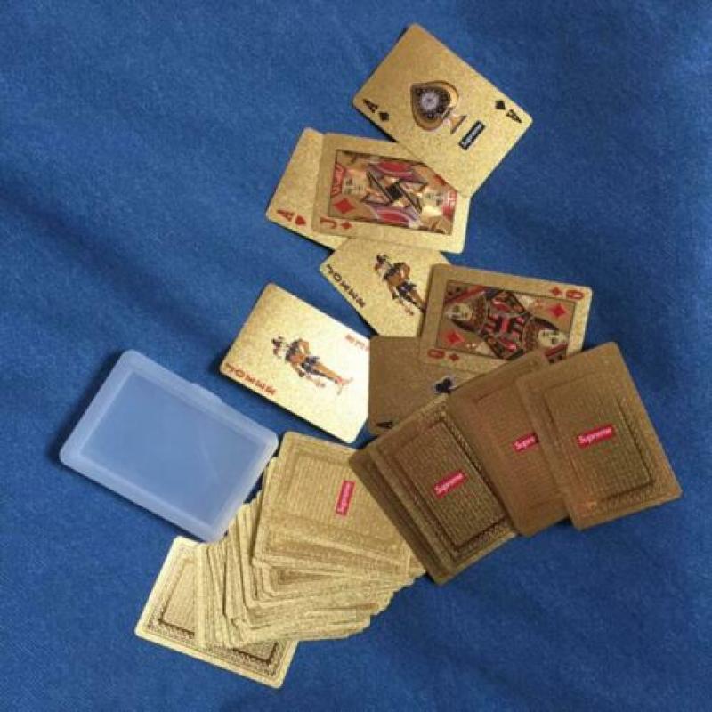Supreme 13FW gold deck playingcards speelkaarten kaartjes