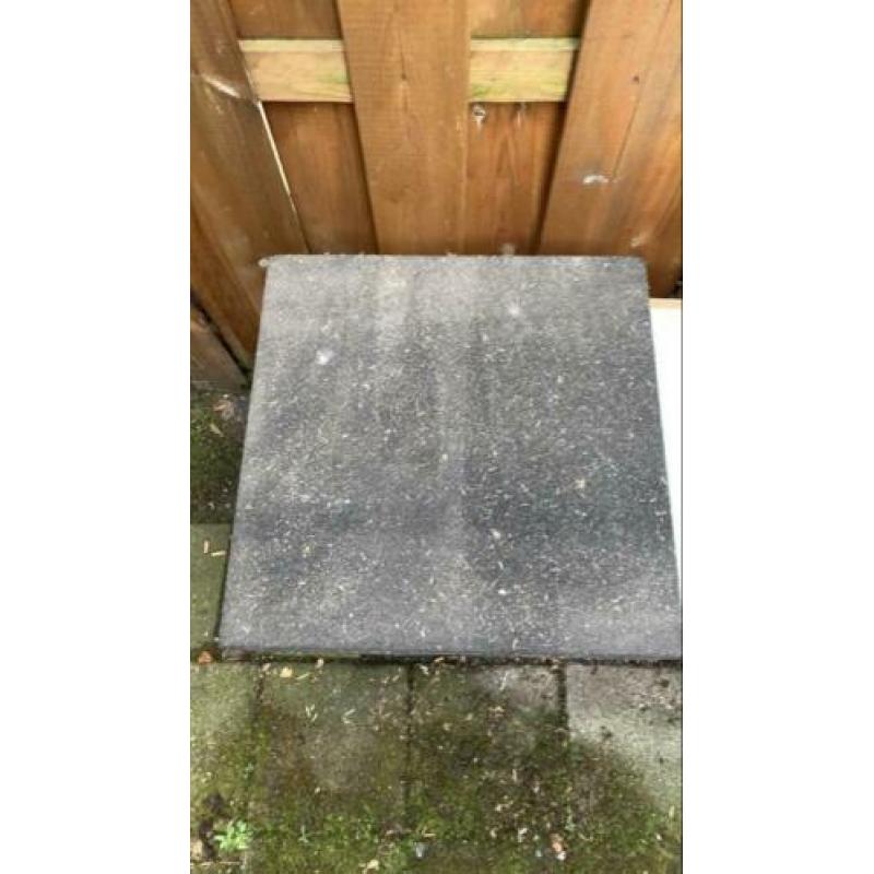 Rubberen tegels 48x48 3CM dikte tuintegel rubber