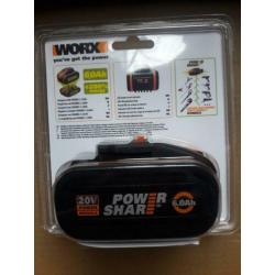 Worx 20V AccupowerShare 6.0Ah Li-Ion Nieuw