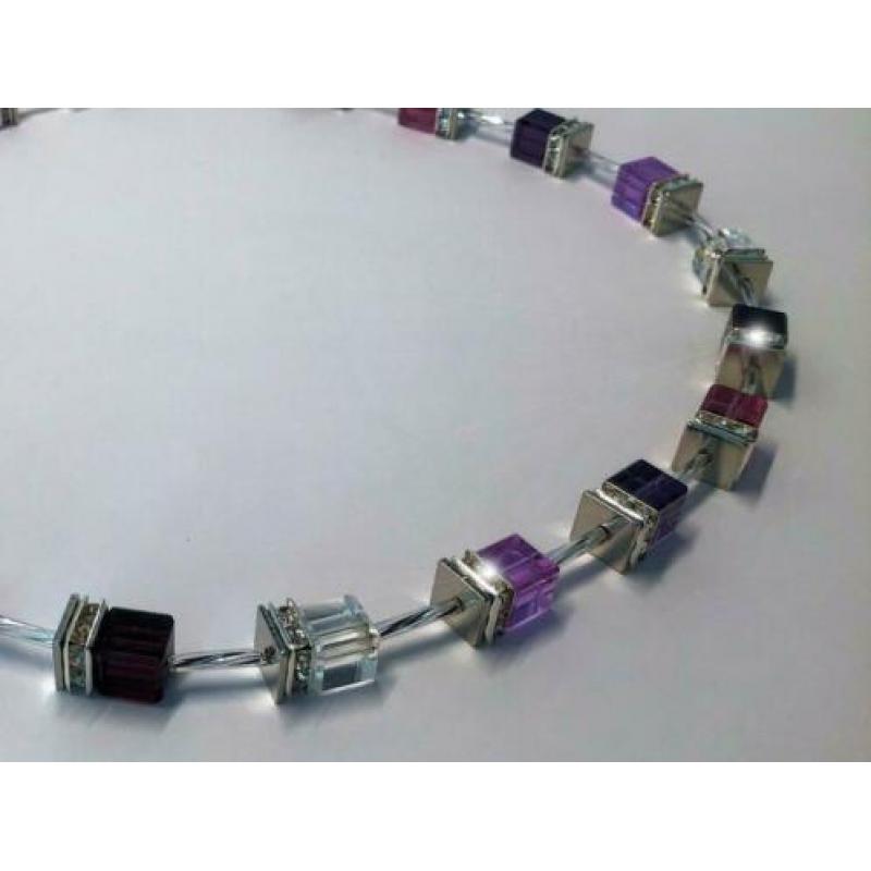 Exclusief handgemaakte design collier/ketting met Swarovski