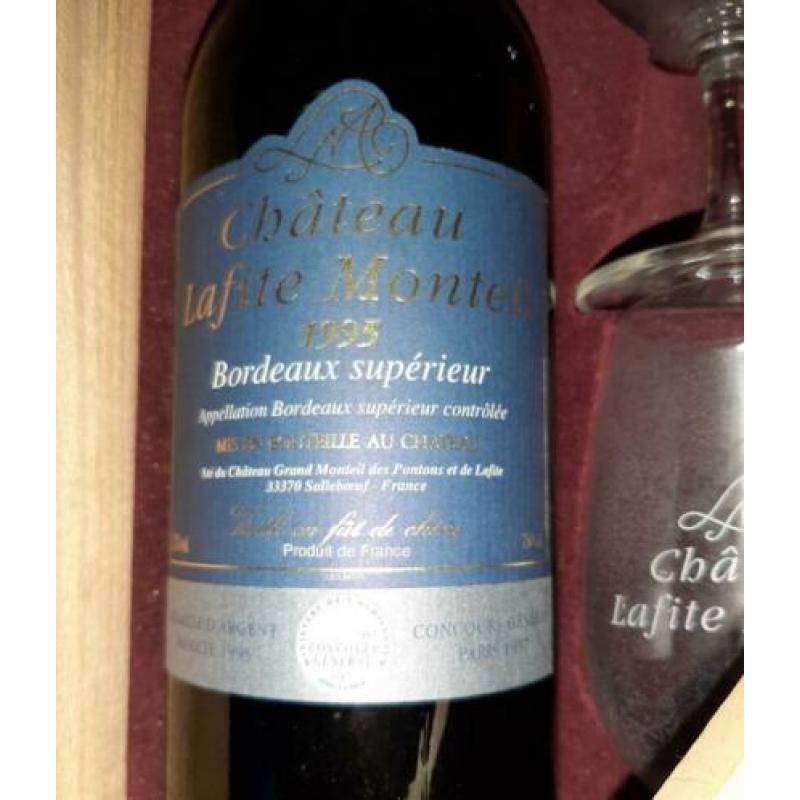 1x Bordeaux voor 25-jarig jubileum of 25 jaar oud in giftbox