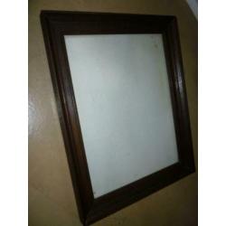 Houten lijst schilderijlijst met glas fotolijst