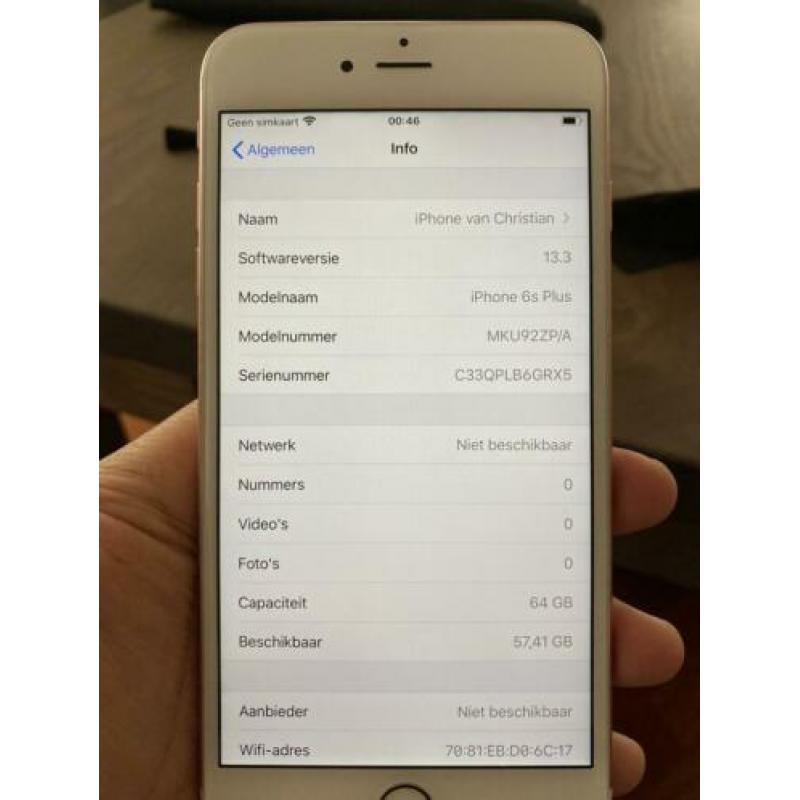iphone 6s plus 64gb roze ted baker hoes
