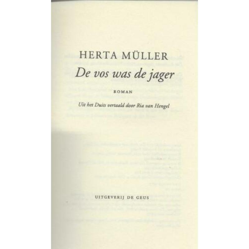 De Vos was de Jager Muller, Herta, Vertaald Ria van Hengel O