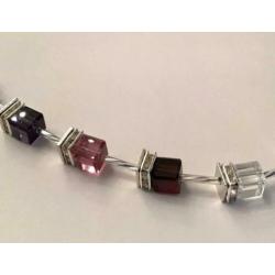 Exclusief handgemaakte design collier/ketting met Swarovski