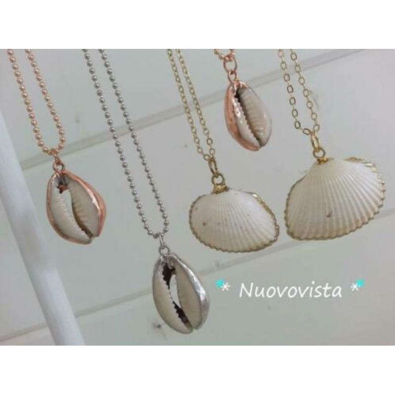 Nieuw **Boho Ibiza Gold Dipped Shell Kettingen. Verguld