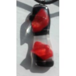 Ketting met hanger van glas. Mooie glazen hanger.