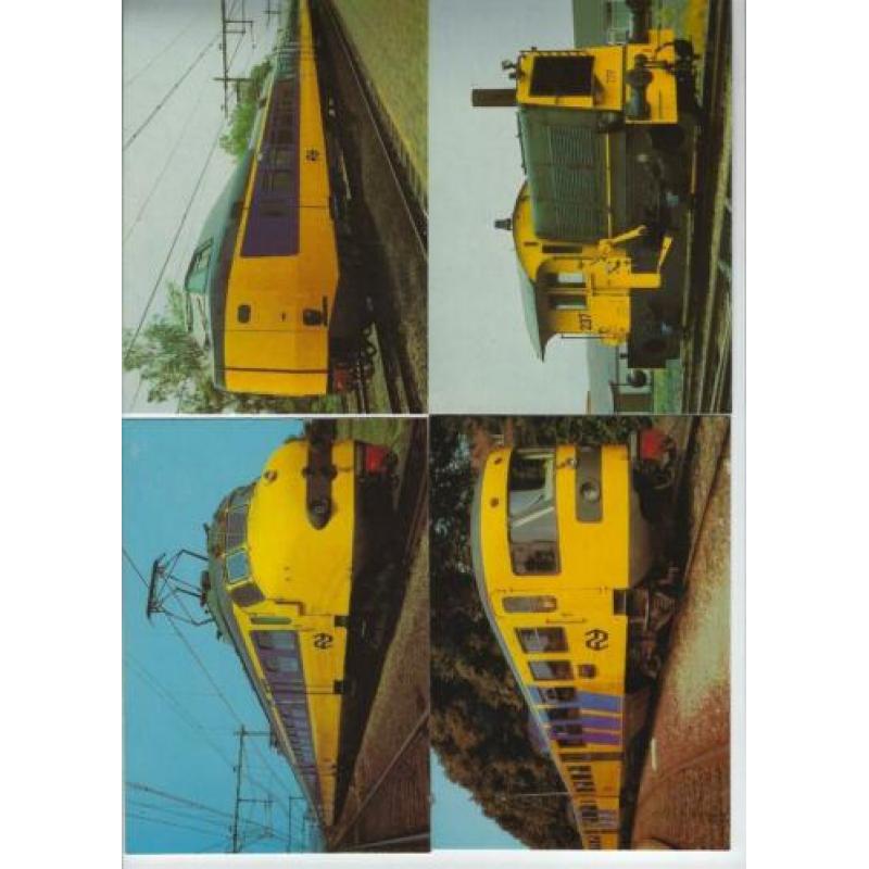 12 kaarten van diverse locomotieven