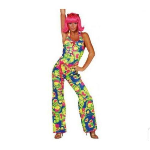 Catsuite. Onesie. Flower power. Neon kleuren.