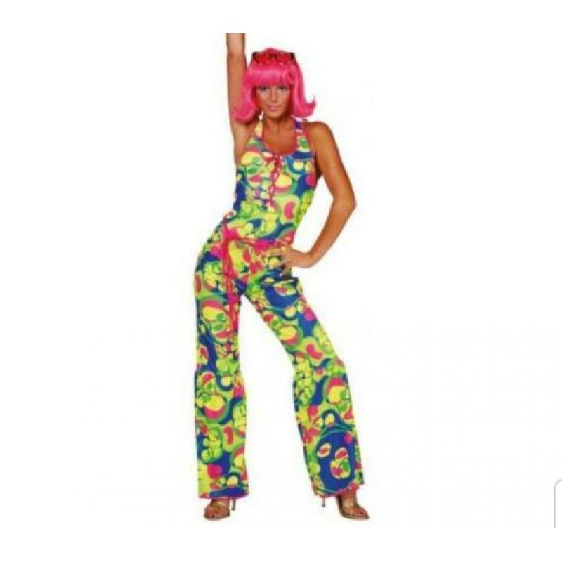 Catsuite. Onesie. Flower power. Neon kleuren.