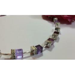 Exclusief handgemaakte design collier/ketting met Swarovski