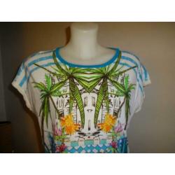D4A Marccain zomers shirt kleurrijke print en jaguar N4
