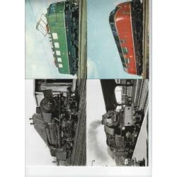 12 kaarten van diverse locomotieven