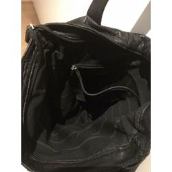leren tas met franjes