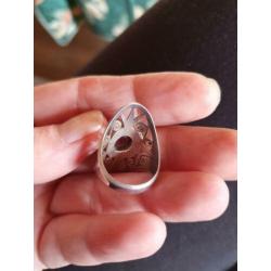 9.25 zilveren amethist ring maat 17