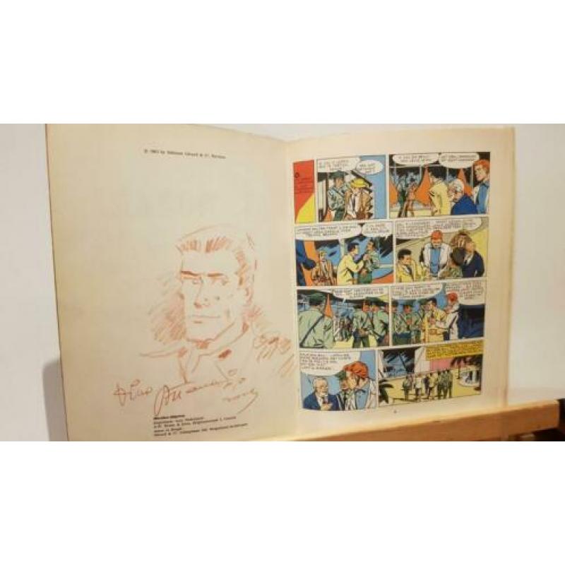 Originele tekening van Bob Morane door Dino Attanasio