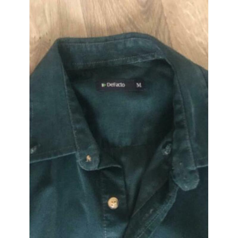 Heren broek 32/34 en overhemd m petrol kleur nieuw!
