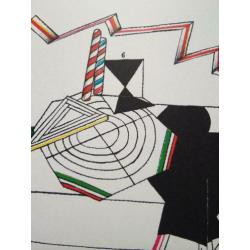 Lucio del Pezzo litho 1967