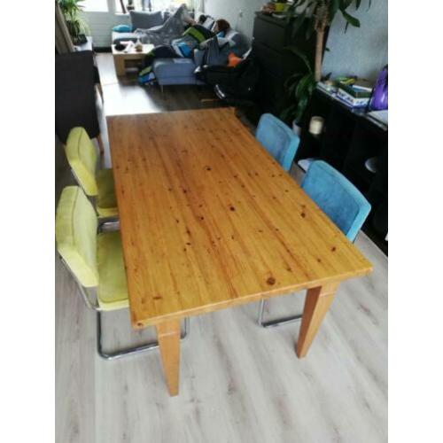 Huiskamertafel + 4 stoelen gebruikt