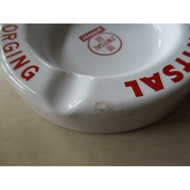 0341)originele emaille asbak zwitsal baby's beste verzorging