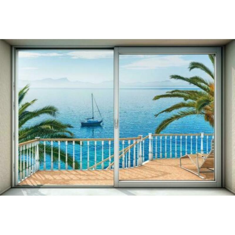 Vlies fotobehang Tranquillo XL, Strand behang, Zeezicht