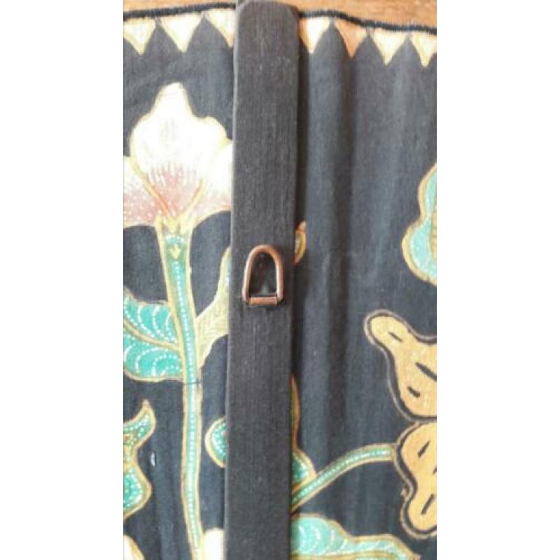 Grote Indische waayer hout 84x45cm