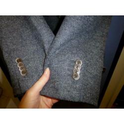 Suit supply blauw grijs gemêleerd wollig colbert S 46 29688