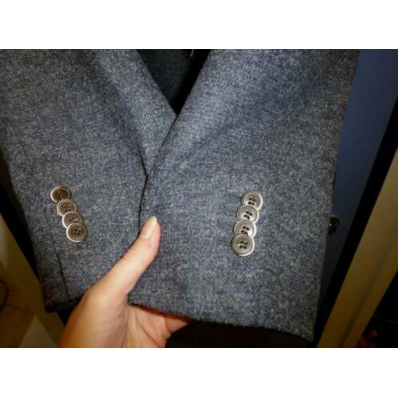 Suit supply blauw grijs gemêleerd wollig colbert S 46 29688