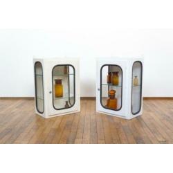 Vintage apothekers vitrine kast vitrine dokterskast