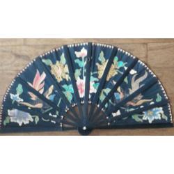 Grote Indische waayer hout 84x45cm