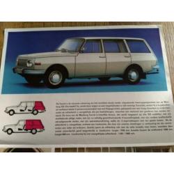 Wartburg tourist folder plus prijslijst uit 1968