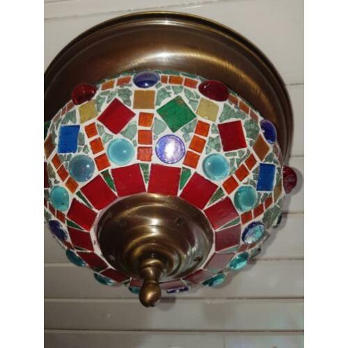Mozaieklamp oosters hippie plafonniere glasmozaiek