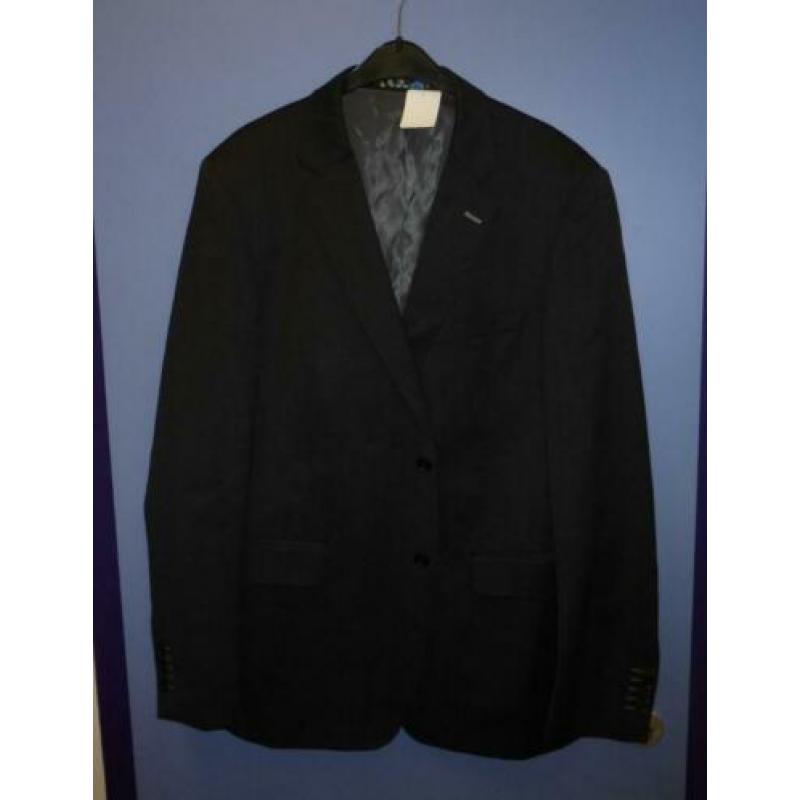 The Society Shop colbert antraciet grijs 100% wol 54 29689
