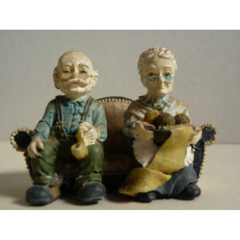 Duo Clowns (spaarpot) en 2x Opa en Oma