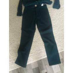 Heren broek 32/34 en overhemd m petrol kleur nieuw!