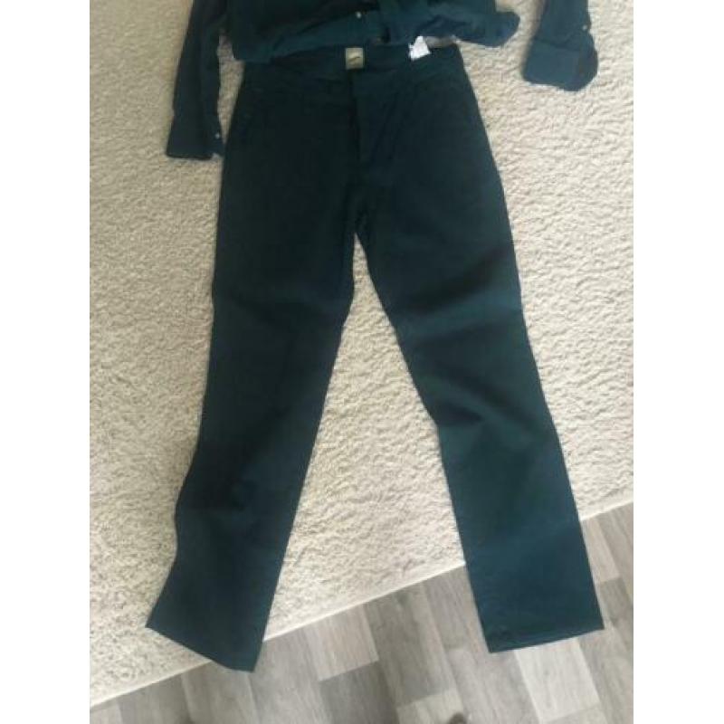 Heren broek 32/34 en overhemd m petrol kleur nieuw!