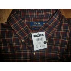 Nieuw heren overhemd Maat XXL Ralph Lauren blouse geruit.