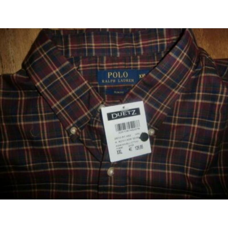 Nieuw heren overhemd Maat XXL Ralph Lauren blouse geruit.