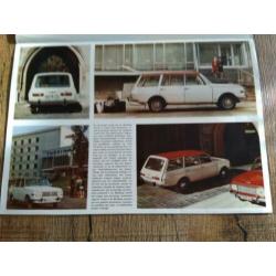 Wartburg tourist folder plus prijslijst uit 1968