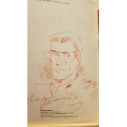 Originele tekening van Bob Morane door Dino Attanasio