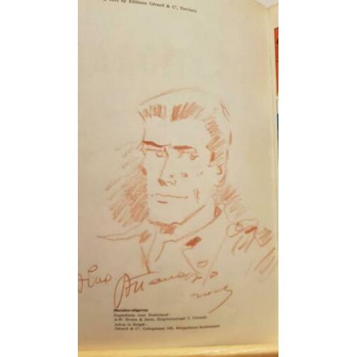 Originele tekening van Bob Morane door Dino Attanasio