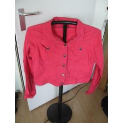 Prachtige roze spijkerjasje van Musthave maat XXL...