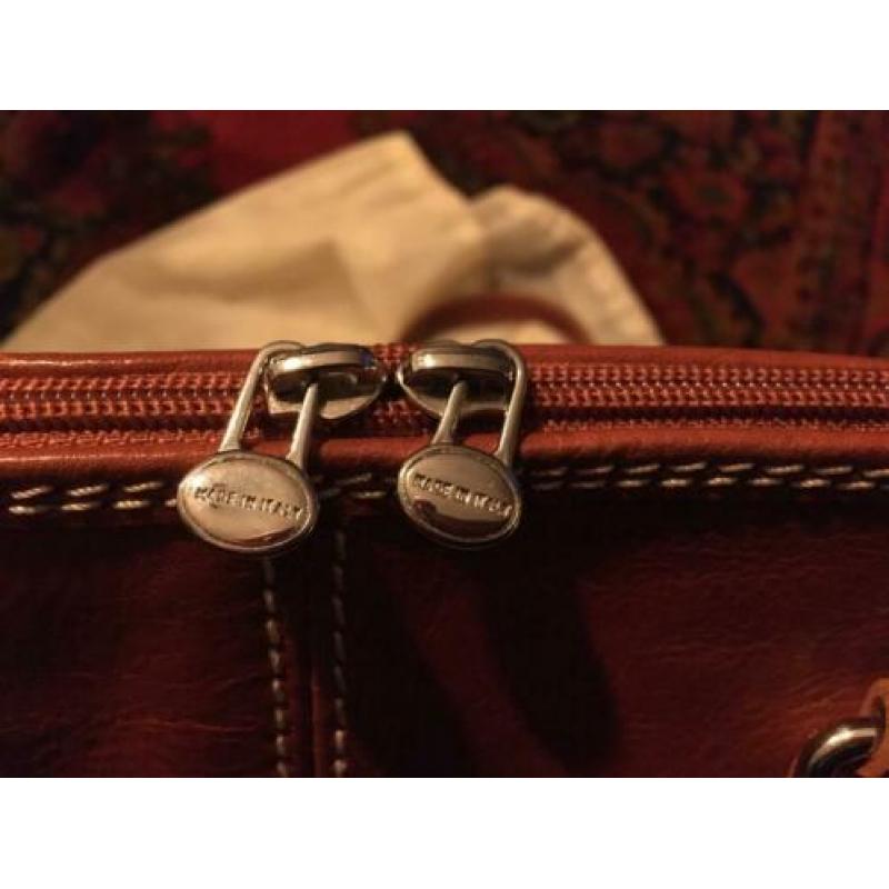 Leren laptop tas uit Italie
